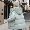 Damen-Pufferjacke mit hoher Kragenkapuze | Modern | Warm und Funktional