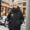 Damen-Pufferjacke mit hoher Kragenkapuze | Modern | Warm und Funktional