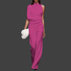 Eleganter Jumpsuit | Hochgeschlossenes Design | Perfekt für Abendveranstaltungen | Fließende Silhouette