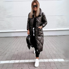 Langer Steppmantel mit hohem Kragen | Stylisch und Wärmend | Ideal für Winter