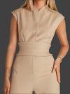 Schicker Jumpsuit | Ärmelloses Design | Perfekt für Büro und Events | Taillierter Schnitt