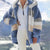 Flauschige Farbblock-Jacke mit Kapuze | Stylisch und Warm | Perfekt für Winterabenteuer