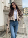Kurzer Trenchcoat mit Gürtel | Modern & Elegant | Perfekt für den Übergang