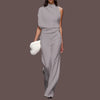 Eleganter Jumpsuit | Hochgeschlossenes Design | Perfekt für Abendveranstaltungen | Fließende Silhouette