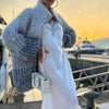 Oversize-Strickjacke mit Ballonärmeln | Kuschelig & Elegant | Perfekt für kühle Tage