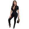 Figurbetonter Jumpsuit mit Knopfleiste | Sportlich-eleganter Stil | Perfekt für Alltag und Ausgehen | Elastisches Material