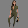 Figurbetonter Jumpsuit mit Knopfleiste | Sportlich-eleganter Stil | Perfekt für Alltag und Ausgehen | Elastisches Material