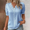 Bluse mit Spitze &Puffärmeln | Romantischer Chic | Feminin & Sommerleicht