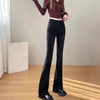 High Waist Flared Pants | Sleek Black | Figurbetonter Minimal-Chic