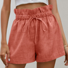 Leinen Look Shorts | Paperbag-Taille | Luftiger Sommerstyle in Naturtönen