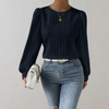 Bluse mit Plissee-Optik & Puffärmeln | Elegant Textured | Feminin & Modern