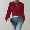 Bluse mit Plissee-Optik & Puffärmeln | Elegant Textured | Feminin & Modern