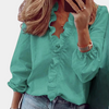 Bluse mit Wellenkragen | Verspielt &Elegant | Feminines Basic