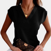 Ärmellose Bluse mit V-Ausschnitt & Zierkante | Clean Chic | Elegant & Vielseitig
