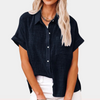 Kurzarm-Leinenbluse mit Knopfleiste | Casual Cool | Sommerleicht & Lässig