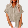 Kurzarm-Leinenbluse mit Knopfleiste | Casual Cool | Sommerleicht & Lässig