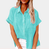 Kurzarm-Leinenbluse mit Knopfleiste | Casual Cool | Sommerleicht & Lässig