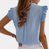 Ärmellose Bluse mit Schleife & Rüschendetails | Sweet Office Look | Verspielt & Feminin