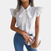 Bluse mit Schleife & Flügelärmeln | Feminine Chic | Verspielt & Elegant
