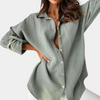Strukturierte Hemdbluse aus Baumwolle | Casual Linen Look | Luftig & Zeitlos