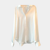 Satinhbluse mit V-Ausschnitt | Fließender Glanz | Eleganter Everyday-Look