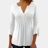 Bluse mit Knopfleiste & Faltenstruktur | Soft Elegance | Figurschmeichelnd & Feminin