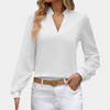 Bluse mit Chevronärmeln & V-Ausschnitt | Soft Elegance | Feminin & Modern