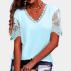 Bluse mit Häkelärmeln & Zierborte | Luftig & Feminin | Sommer-Essential mit Boho-Flair