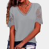 Bluse mit Häkelärmeln & Zierborte | Luftig & Feminin | Sommer-Essential mit Boho-Flair