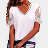 Bluse mit Häkelärmeln & Zierborte | Luftig & Feminin | Sommer-Essential mit Boho-Flair