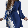 Wickelbluse mit Blumenprint & Taillengürtel | Feminin & Raffiniert | Eleganz mit asiatischem Flair