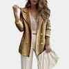 Strickblazer mit Reverskragen & Goldknöpfen | Elegant Knit | Soft & Sophisticated