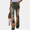 Floral Print Jeans | Boho-Flare | Denim mit Statement-Stickerei