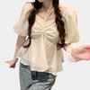 Schulterfreies Peplum-Top mit Puffärmeln | Romantischer Boho-Stil | Verspielt & Feminin