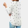 Leinenbluse mit Vogelmuster | Legere Knopfleiste | Luftiger Alltagslook