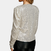 Pailletten-Blazer offen getragen | Party Glam | Glänzend & Eyecatching
