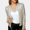 Pailletten-Blazer offen getragen | Party Glam | Glänzend & Eyecatching