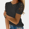 T-Shirt mit Spitzendetail & Strass | Feminin & Alltagstauglich | Casual mit Glamour-Touch