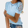 T-Shirt mit Spitzendetail & Strass | Feminin & Alltagstauglich | Casual mit Glamour-Touch