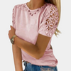 T-Shirt mit Spitzendetail & Strass | Feminin & Alltagstauglich | Casual mit Glamour-Touch