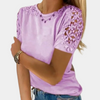T-Shirt mit Spitzendetail & Strass | Feminin & Alltagstauglich | Casual mit Glamour-Touch