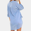 Longbluse mit Seitenschlitz & Bindeband | Relaxed Summer Look | Lässig & Luftig