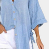 Longbluse mit Seitenschlitz & Bindeband | Relaxed Summer Look | Lässig & Luftig