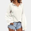 Bluse mit Spitzenärmeln & V-Ausschnitt | Romantik trifft Casual | Verspielt & Edel
