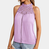 Ärmellose Bluse mit Spitzeneinsatz | Elegant & Feminin | Sommerklassiker mit Chic