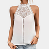 Ärmellose Bluse mit Spitzeneinsatz | Elegant & Feminin | Sommerklassiker mit Chic