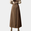 Eleganter Faltenrock aus Wollmischung | High-Waist | Vintage-Charme