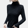 Langarmshirt mit Strukturmuster & Stehkragen | Texture Chic | Elegant & Cozy