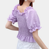 Carmenbluse mit Smokdetails | Romantisch & Feminin | Sommerhighlight mit Retro-Charme