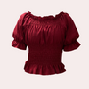 Carmenbluse mit Smokdetails | Romantisch & Feminin | Sommerhighlight mit Retro-Charme